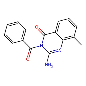 2-Amino-3-benzoyl-8-methylquinazolin-4-one structure