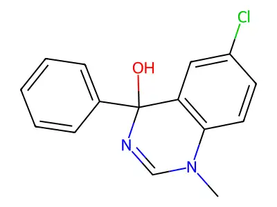 6-Chloro-1-methyl-4-phenylquinazolin-4-ol structure