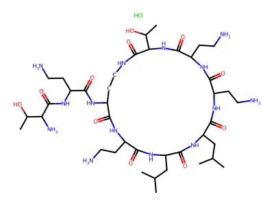 Colistin nonapeptide hydrochloride structure
