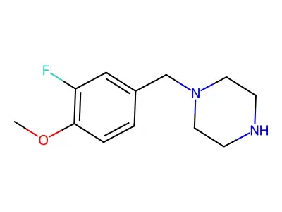 1-[(3-Fluoro-4-methoxyphenyl)methyl]piperazine structure