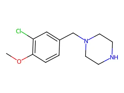 1-[(3-Chloro-4-methoxyphenyl)methyl]piperazine structure