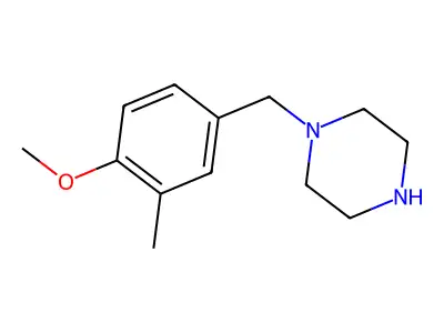 1-[(4-Methoxy-3-methylphenyl)methyl]piperazine structure
