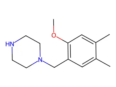 1-[(2-Methoxy-4,5-dimethylphenyl)methyl]piperazine structure
