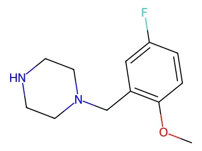 1-[(5-Fluoro-2-methoxyphenyl)methyl]piperazine structure