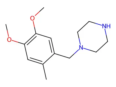1-[(4,5-Dimethoxy-2-methylphenyl)methyl]piperazine structure