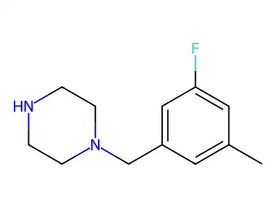 1-[(3-Fluoro-5-methylphenyl)methyl]piperazine structure