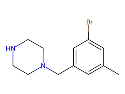 1-[(3-Bromo-5-methylphenyl)methyl]piperazine structure