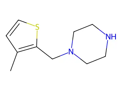 1-[(3-Methylthiophen-2-yl)methyl]piperazine structure