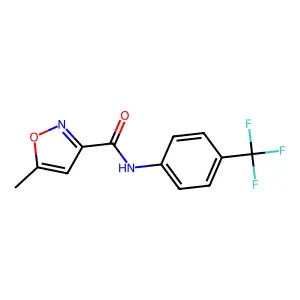 5-methyl-N-[4-(trifluoromethyl)phenyl]-1,2-oxazole-3-carboxamide structure