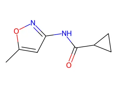 N-(5-methyl-1,2-oxazol-3-yl)cyclopropanecarboxamide structure