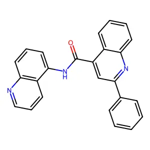 2-phenyl-N-quinolin-5-ylquinoline-4-carboxamide structure