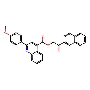 2-(p-Anisyl)-4-quinolinecarboxylic acid 2-naphthylcarbonylmethyl ester structure