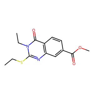 Methyl 3-ethyl-2-(ethylthio)-4-oxo-3,4-dihydro-7-quinazolinecarboxylate structure
