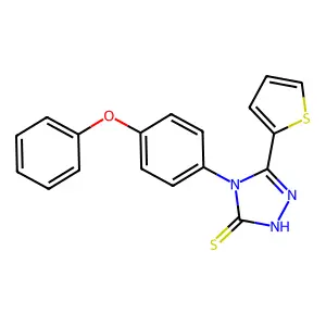 4-(4-phenoxyphenyl)-5-(thiophen-2-yl)-4H-1,2,4-triazole-3-thiol structure