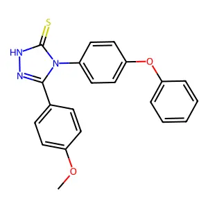 5-(4-methoxyphenyl)-4-(4-phenoxyphenyl)-4H-1,2,4-triazole-3-thiol structure