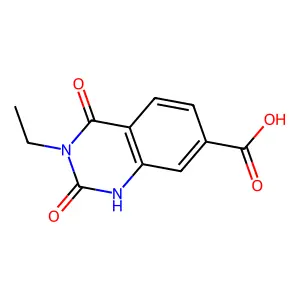 3-Ethyl-2,4-dioxo-1,2,3,4-tetrahydroquinazoline-7-carboxylic acid structure