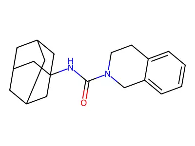 N-(1-adamantyl)-3,4-dihydro-1H-isoquinoline-2-carboxamide structure