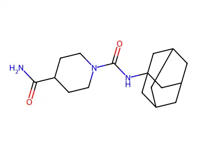 1-(N-adamantanylcarbamoyl)piperidine-4-carboxamide structure