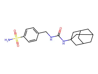 4-({[(1-Adamantylamino)carbonyl]amino}methyl)benzenesulfonamide structure