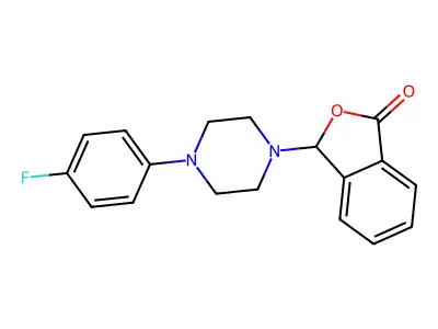 3-[4-(4-fluorophenyl)piperazin-1-yl]-2-benzofuran-1(3H)-one structure