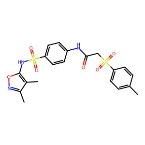 N-(4-{[(3,4-dimethyl-5-isoxazolyl)amino]sulfonyl}phenyl)-2-[(4-methylphenyl)sulfonyl]acetamide structure