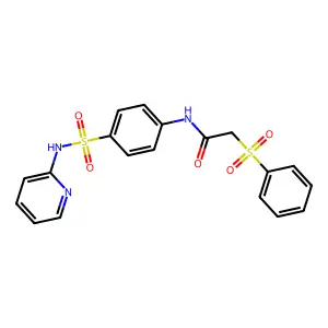 2-(phenylsulfonyl)-N-[4-(pyridin-2-ylsulfamoyl)phenyl]acetamide structure