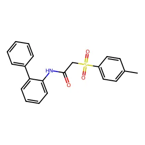 2-(4-methylphenyl)sulfonyl-N-(2-phenylphenyl)acetamide structure