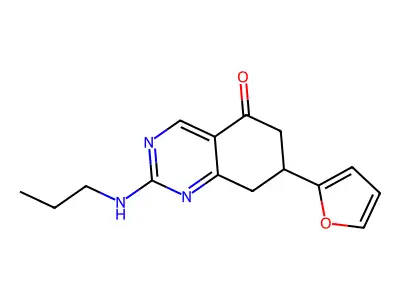 7-(furan-2-yl)-2-(propylamino)-7,8-dihydroquinazolin-5(6H)-one structure