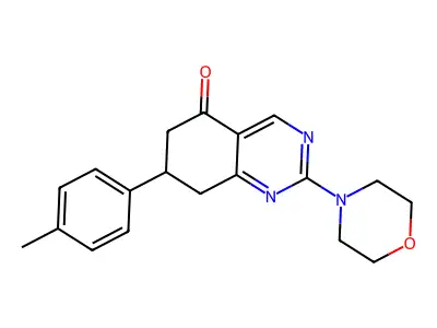 6H-Quinazolin-5-one, 2-morpholin-4-yl-7-p-tolyl-7,8-dihydro- structure