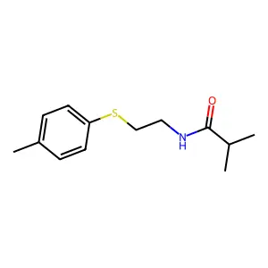 2-methyl-N-[2-(4-methylphenyl)sulfanylethyl]propanamide structure