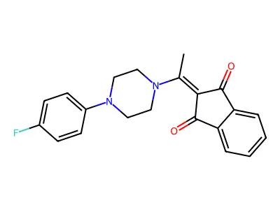 2-((4-(4-Fluorophenyl)piperazinyl)ethylidene)indane-1,3-dione structure