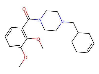 1-(3-Cyclohexen-1-ylmethyl)-4-(2,3-dimethoxybenzoyl)piperazine structure