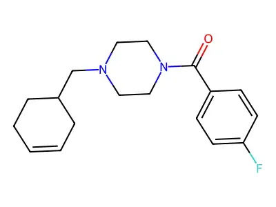 [4-(Cyclohex-3-en-1-ylmethyl)piperazin-1-yl]-(4-fluorophenyl)methanone structure
