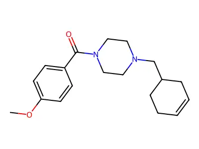 [4-(Cyclohex-3-en-1-ylmethyl)piperazin-1-yl]-(4-methoxyphenyl)methanone structure