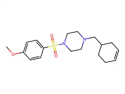 1-Cyclohex-3-enylmethyl-4-(4-methoxy-benzenesulfonyl)-piperazine structure