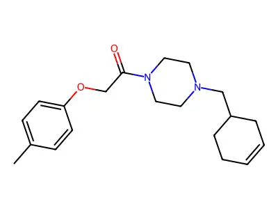 1-[4-(Cyclohex-3-en-1-ylmethyl)piperazin-1-yl]-2-(4-methylphenoxy)ethanone structure