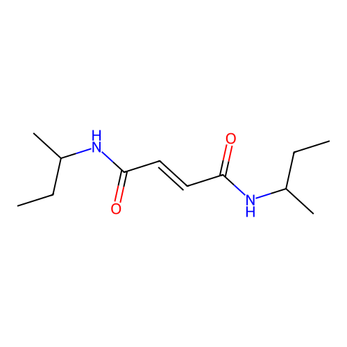 (E)-N,N'-di(butan-2-yl)but-2-enediamide structure
