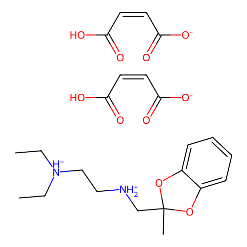 1,3-Benzodioxole, 2-(2-(diethylamino)ethylaminomethyl)-2-methyl-, dimaleate structure
