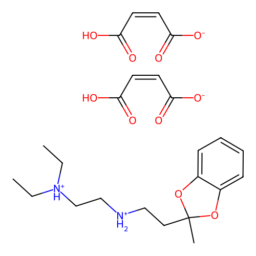 1,3-Benzodioxole, 2-(2-(2-(diethylamino)ethylamino)ethyl)-2-methyl-, dimaleate structure