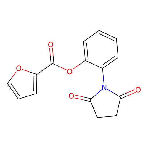 2-(2,5-Dioxopyrrolidin-1-yl)phenyl furan-2-carboxylate structure