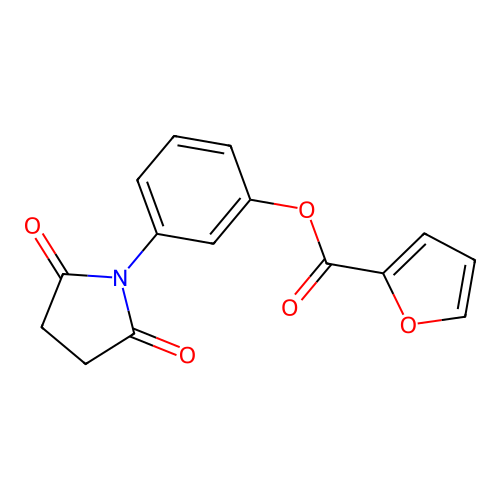 3-(2,5-Dioxopyrrolidin-1-yl)phenyl furan-2-carboxylate structure