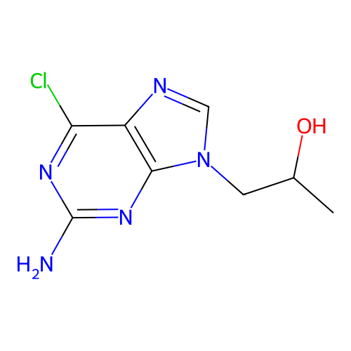 1-(2-Amino-6-chloro-purin-9-yl)propan-2-ol structure