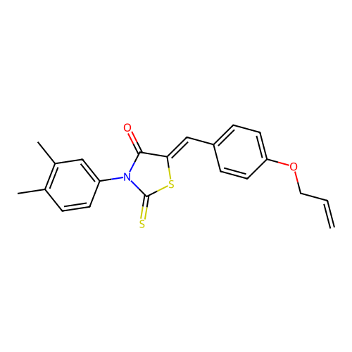 (Z)-5-(4-(allyloxy)benzylidene)-3-(3,4-dimethylphenyl)-2-thioxothiazolidin-4-one structure