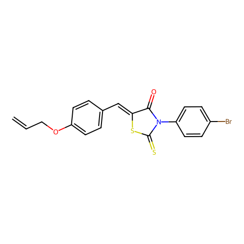 (Z)-5-(4-(allyloxy)benzylidene)-3-(4-bromophenyl)-2-thioxothiazolidin-4-one structure