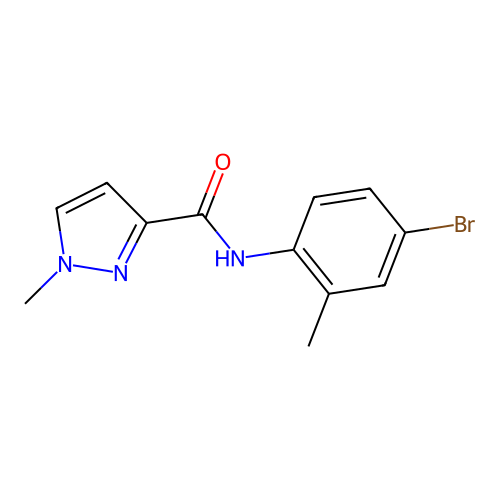 N-(4-bromo-2-methylphenyl)-1-methyl-1H-pyrazole-3-carboxamide structure