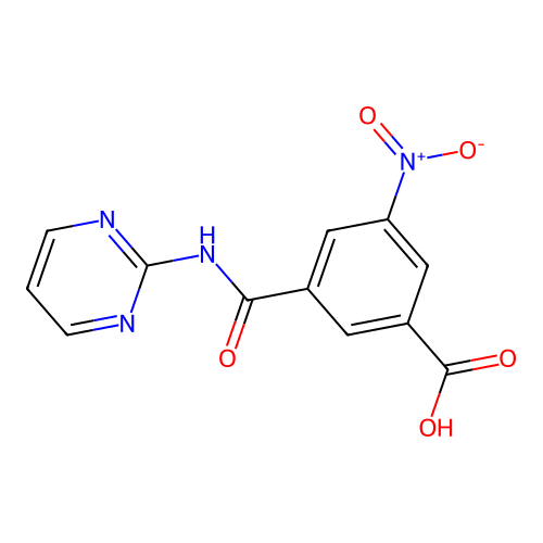 3-nitro-5-(pyrimidin-2-ylcarbamoyl)benzoic Acid structure