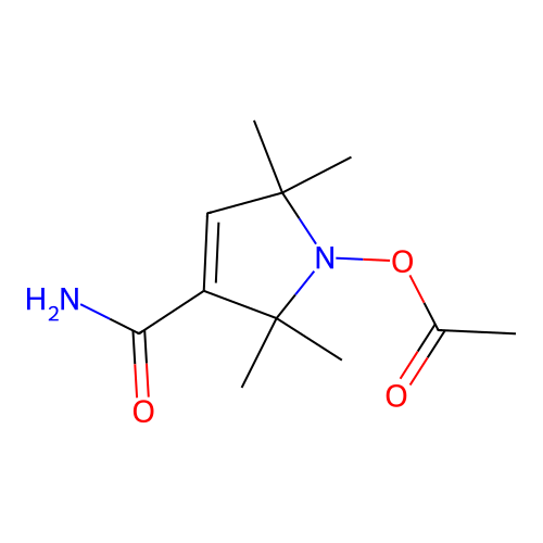 3-Carbamoyl-2,2,5,5-tetramethyl-3-pyrrolinyl acetate structure