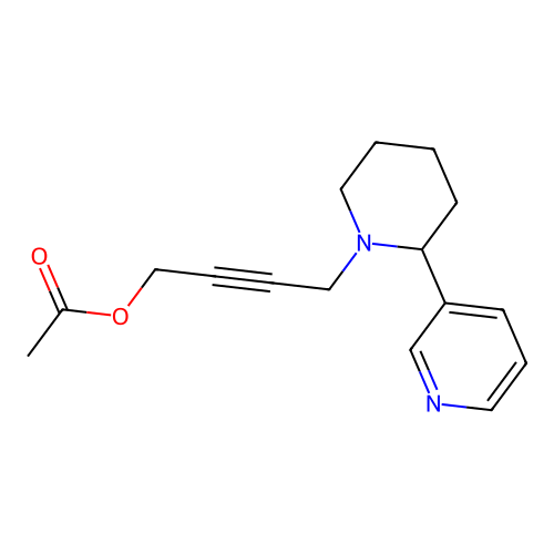 4-(2-(3-Pyridyl)piperidyl)but-2-ynyl acetate structure