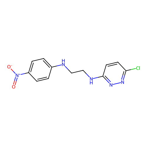 N-(6-chloropyridazin-3-yl)-N'-(4-nitrophenyl)ethane-1,2-diamine structure