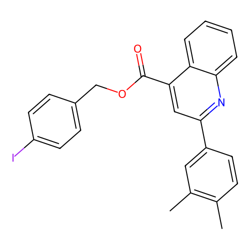 4-Iodobenzyl 2-(3,4-dimethylphenyl)quinoline-4-carboxylate structure